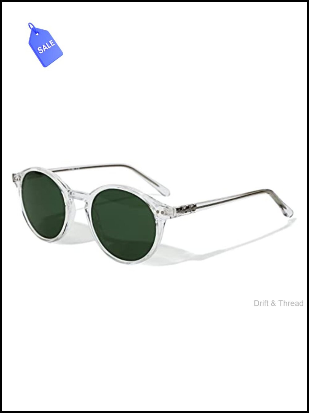 Polarized Round Sunglasses UV400 TAC Lens Retro Full Frame